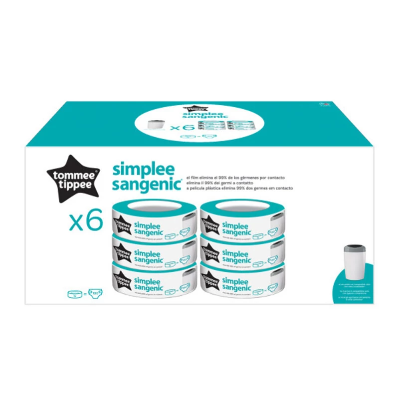 Tommee Tippee utántöltő Sangenic Simplee 6 db-os