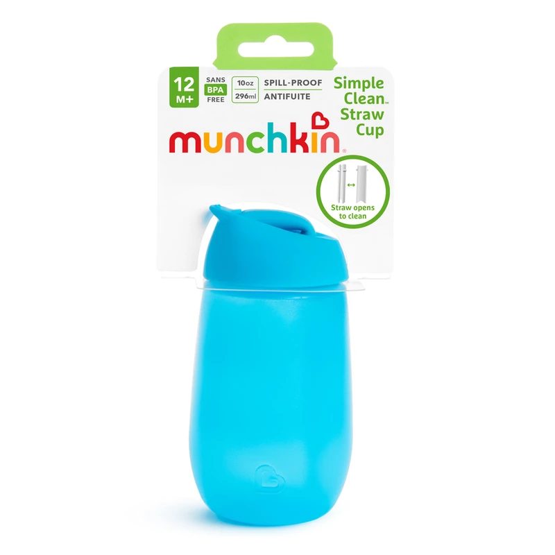 Munchkin itatópohár Simple Clean 296ml 12hó kék