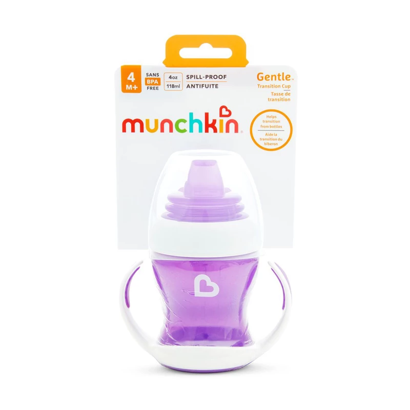 Munchkin tanulópohár Gentle 118ml 4hó lila