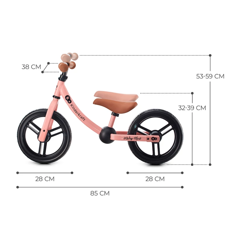 Kinderkraft futóbicikli 2Way Next 2022 rose pink