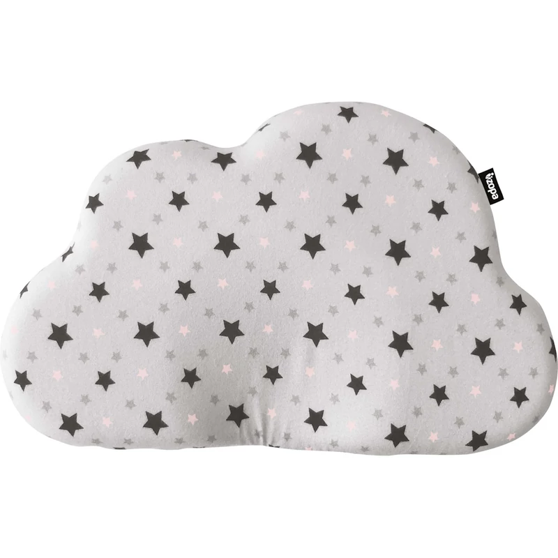 Zopa párna babáknak - laposfejûség elleni memóriahabos ergonomikus Felhő alakú Pink stars