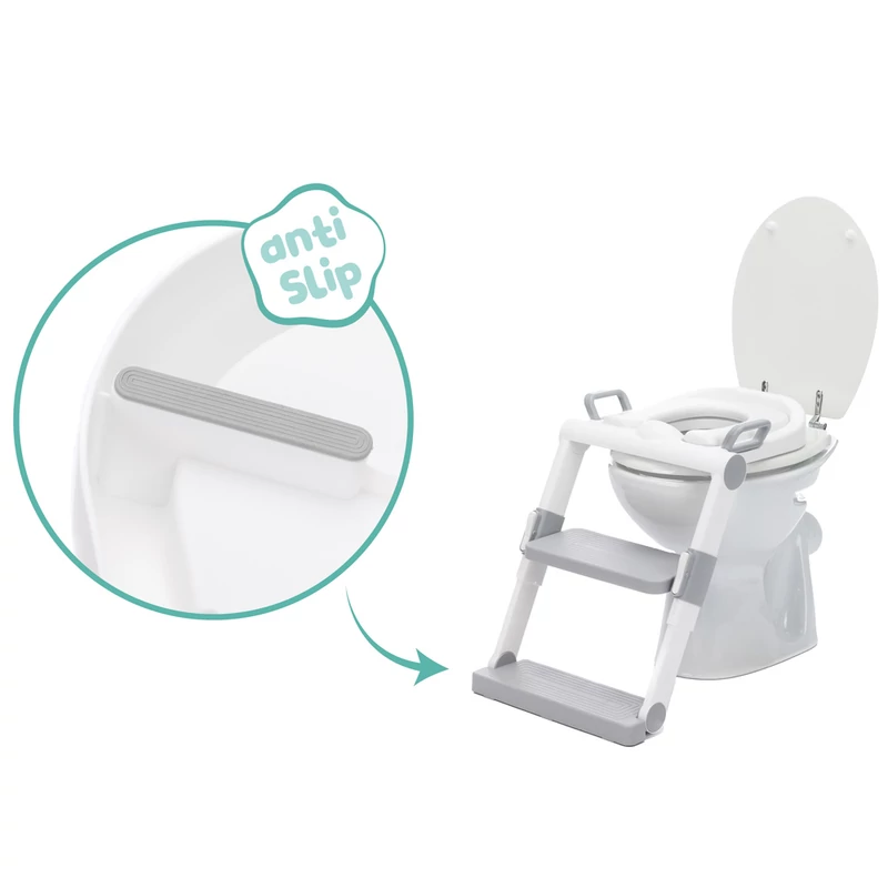 Fillikid lépcsős wc szûkítő - szürke/fehér BST029