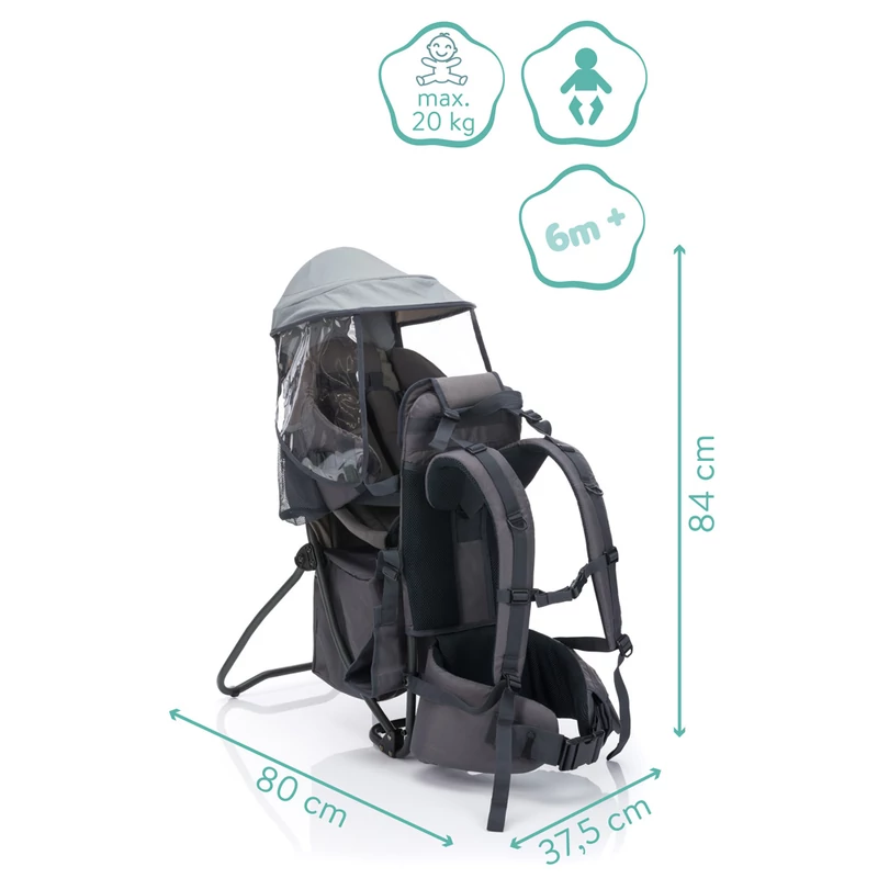 Fillikid háti hordozó Elite szürke HB110-07