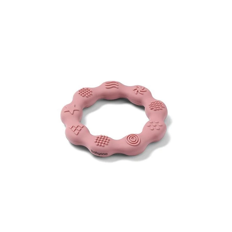 BabyOno rágóka - RING szilikon gyûrû rózsaszín 825/02