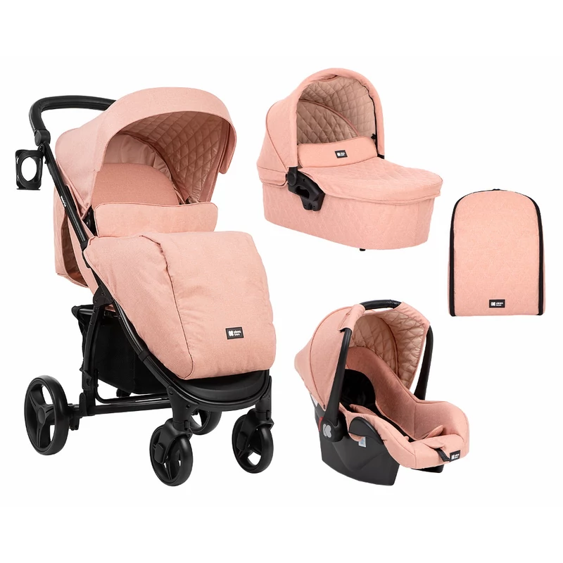 Kikkaboo babakocsi 3in1 Madrid 2020 melanzs pink