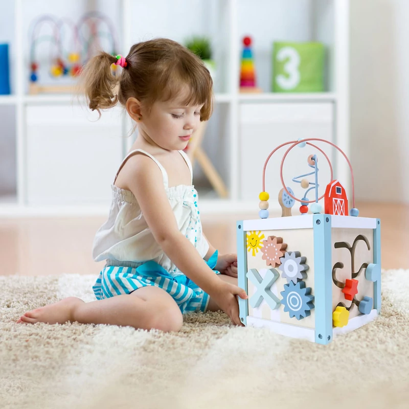 Zopa fa játék készségfejlesztő kocka kék