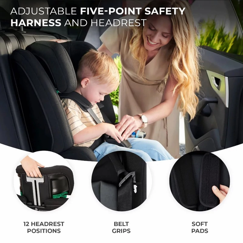 Kinderkraft gyerekülés Safety Fix 2 i-Size Isofix 76-150cm szürke