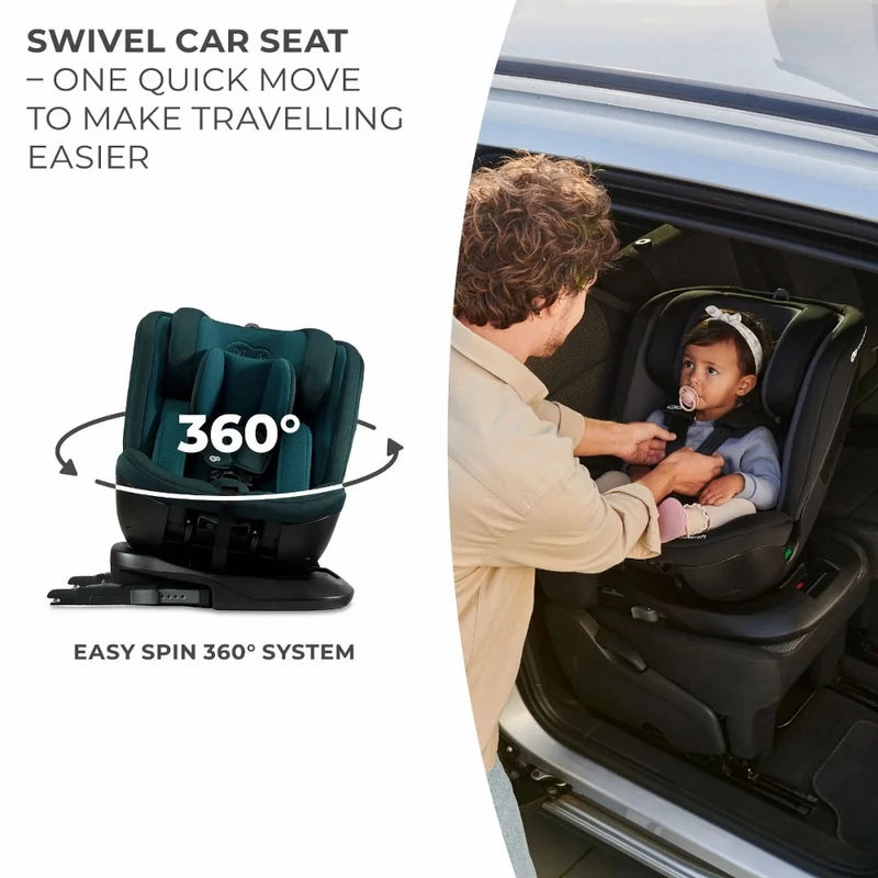 Kinderkraft gyerekülés Xpedition 2 i-Size 360 fok Isofix 40-150cm  zöldeskék
