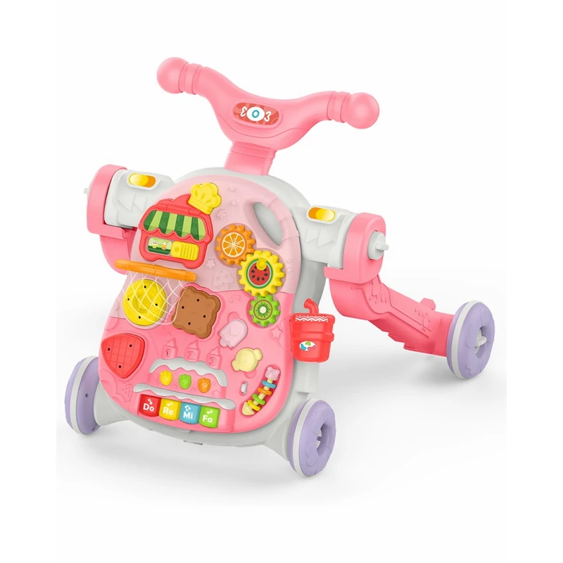 Kikkaboo készségfejlesztő járássegítő és asztal 4az1-ben Sweet Escape pink