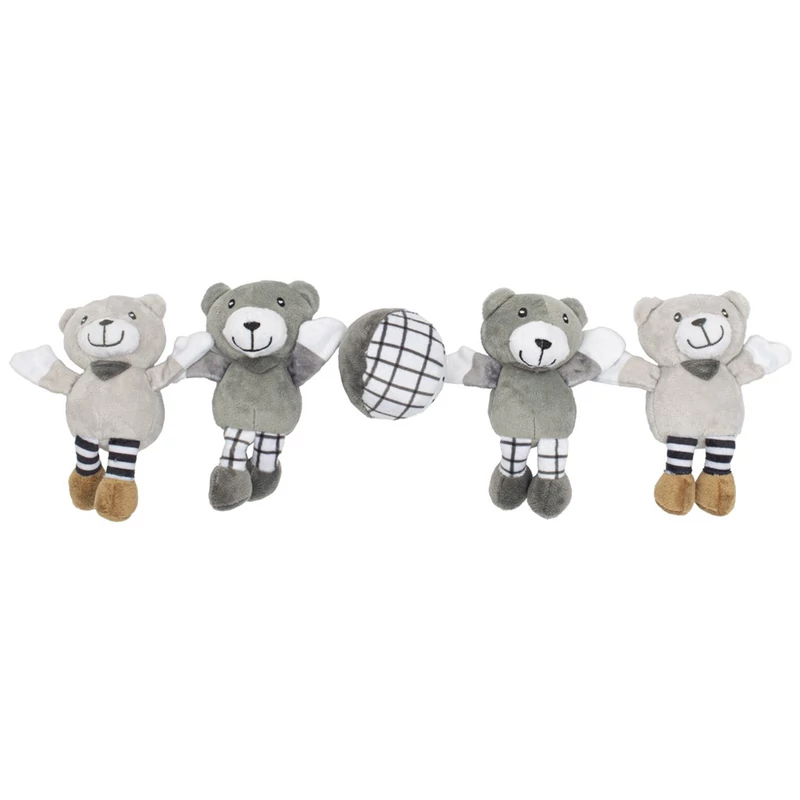 Baby Mix zenélő-forgó kis maci szürke