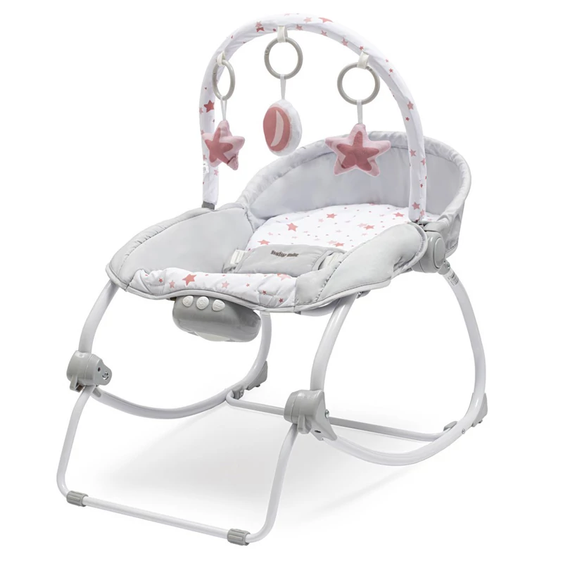 Baby Mix pihenőszék rezgő zenélő csillagok rózsaszín