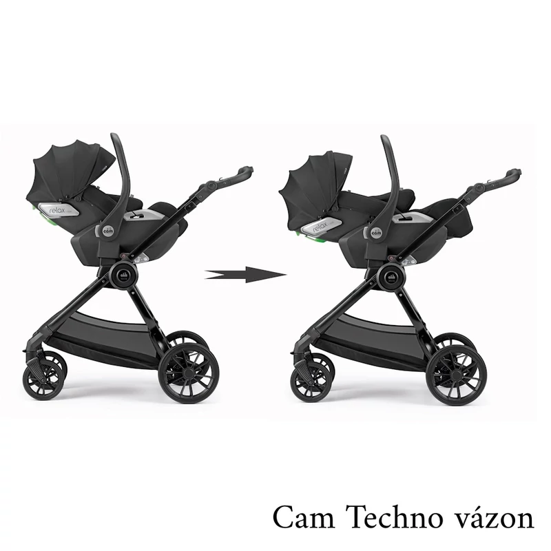 CAM hordozó Relax I-Size 40-87cm Modus és Techno Babila babakocsikra 179 fekete