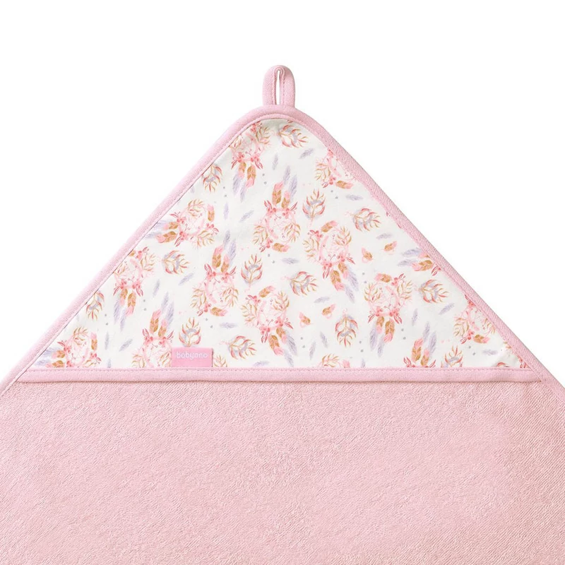 BabyOno fürdõlepedõ kapucnis 100x100cm rózsaszín 1552/01