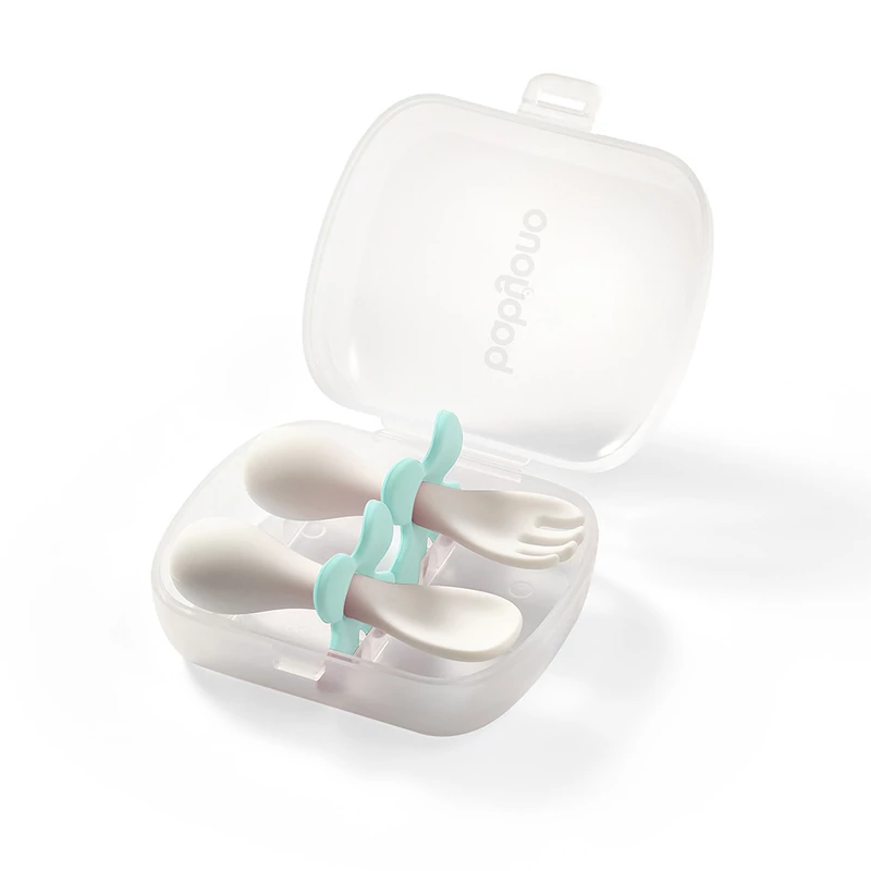 BabyOno evőeszköz-készlet - ergonomikus, dobozzal menta 969/04