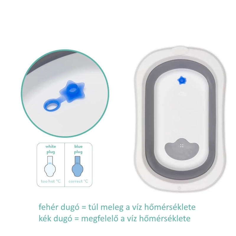Fillikid összecsukható kád Orca BBT043-07 szürke-fehér