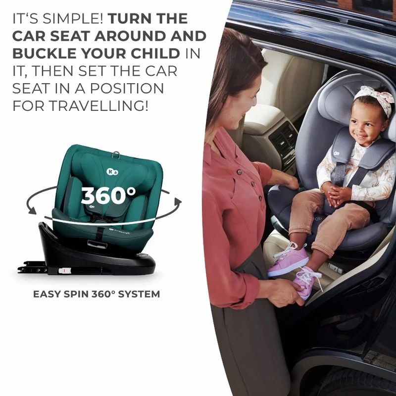 Kinderkraft gyerekülés I-Grow i-Size Isofix 40-150cm zöld-kék