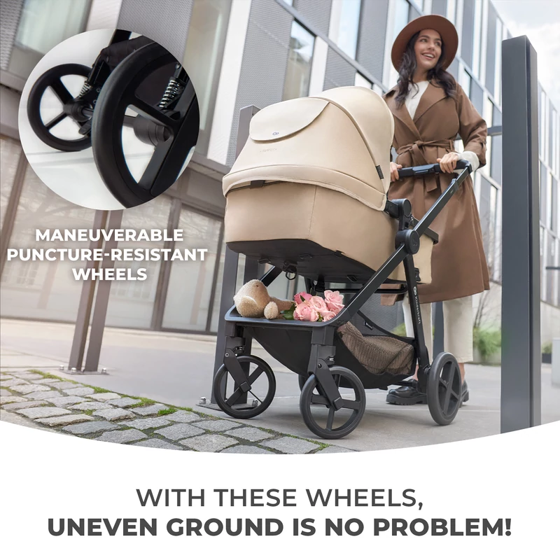 Kinderkraft babakocsi többfunkciós NEWLY 3in1 MINK PRO  bézs