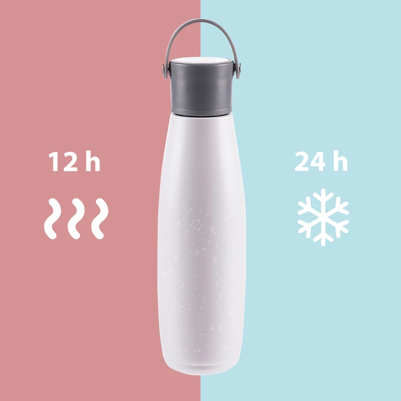 Zopa termosz - rozsdamentes acél, fogantyúval 480 ml Flowers
