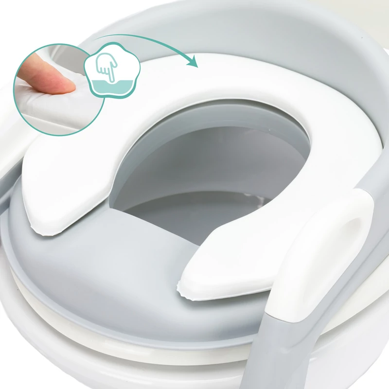 Fillikid lépcsős wc szûkítő Ben szürke/fehér BST023-07