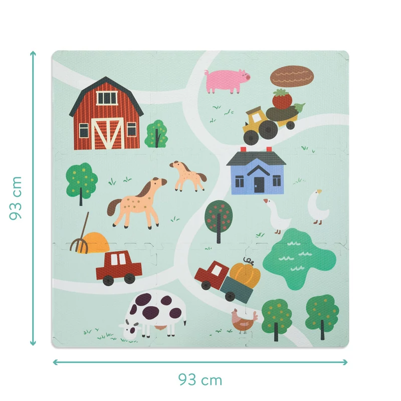 Fillikid szivacspuzzle szõnyeg Farm 93x93cm 6db 3307-01