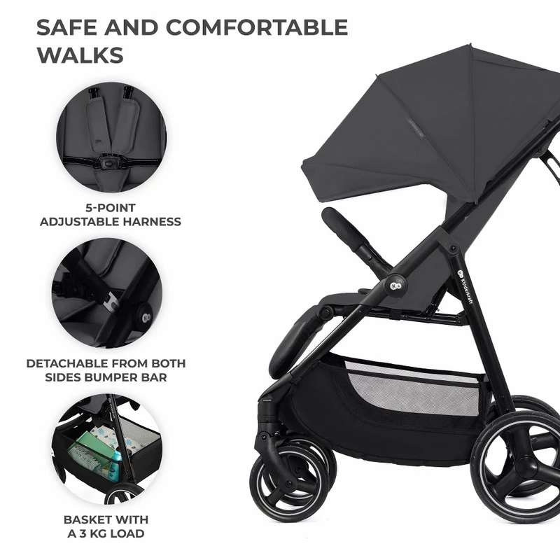 Kinderkraft sportbabakocsi 25 kg Trig 3 Granite grey