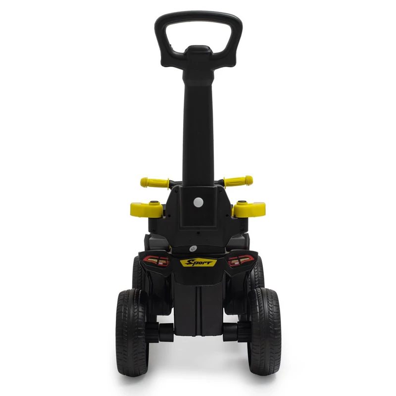 Baby Mix bébitaxi tolókarral Quad Mega Prime EVA sárga