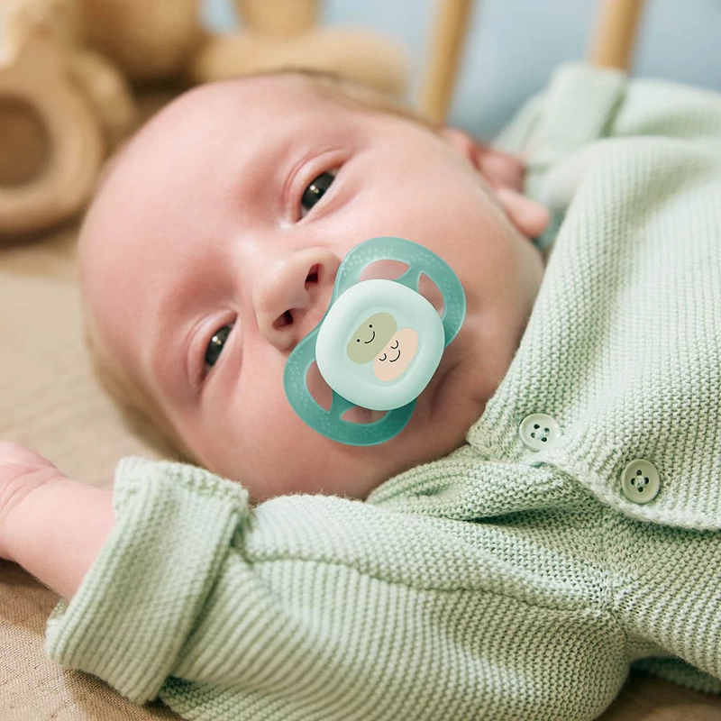 Philips AVENT játszócumi Ultra Start mintás 0-2hó fiús 2db
