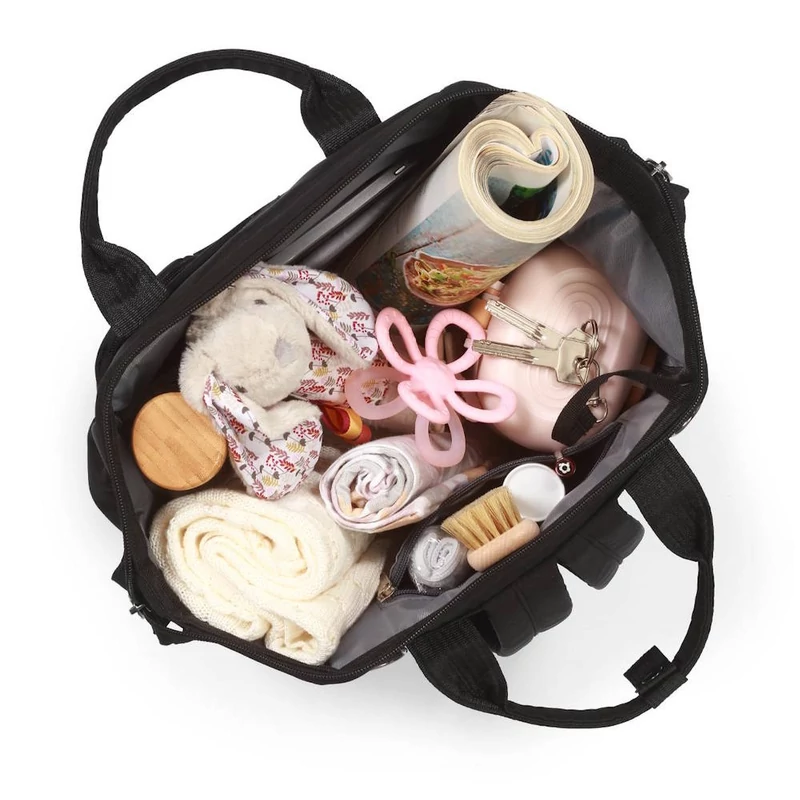 BabyOno pelenkázó táska MODERN STYLE hátizsák 27x40x19cm fekete 1649/01
