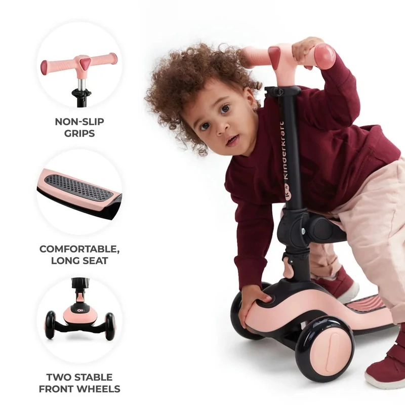 Kinderkraft roller és futóbicikli 2in1 Halley pink
