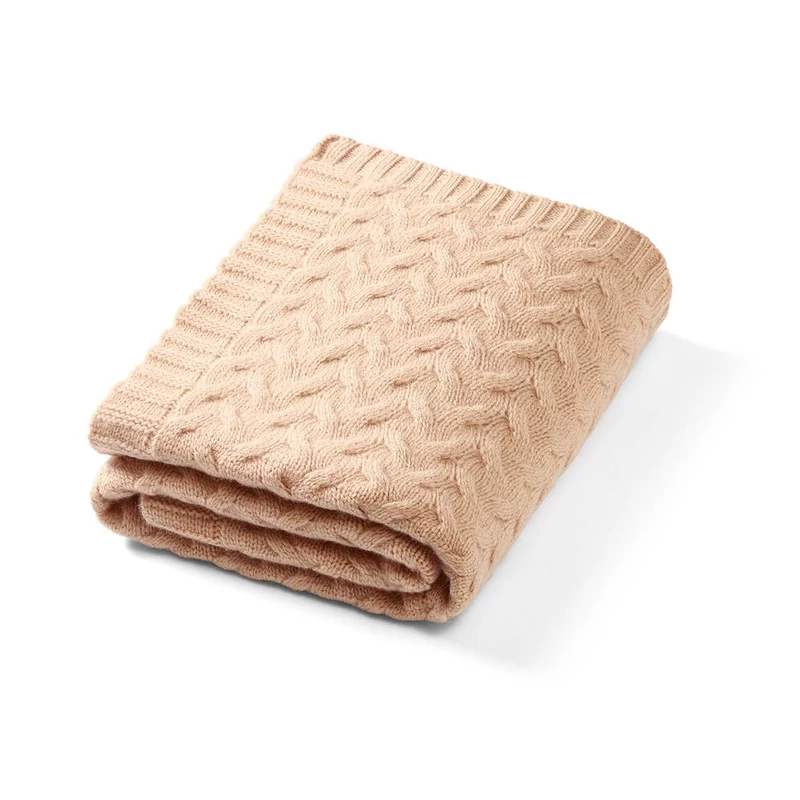 BabyOno takaró merino gyapjú kötött 75x100cm sötét bézs 1648/02