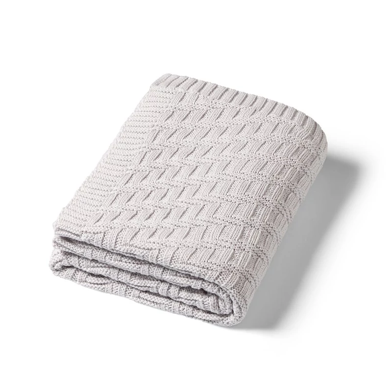 BabyOno takaró organikus pamut kötött 75x100cm szürke 1647/02