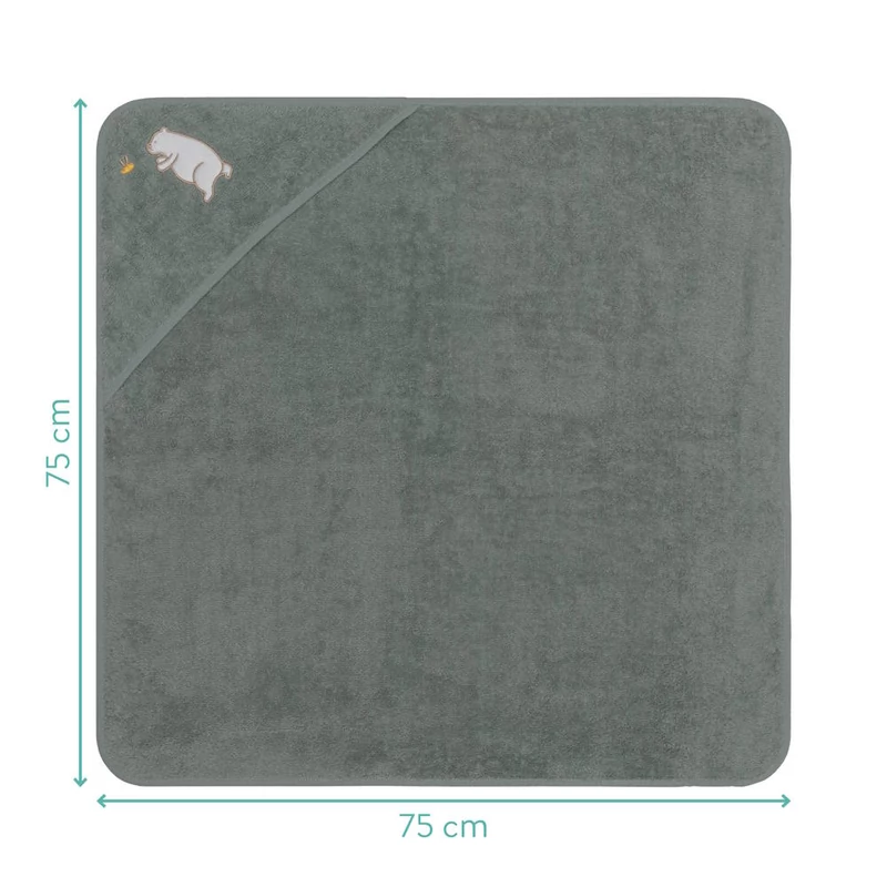 Fillikid kapucnis törölközõ 75x75 maci zöld 1032-54