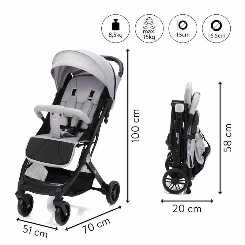 Fill sportbabakocsi Styler szürke AS700-07