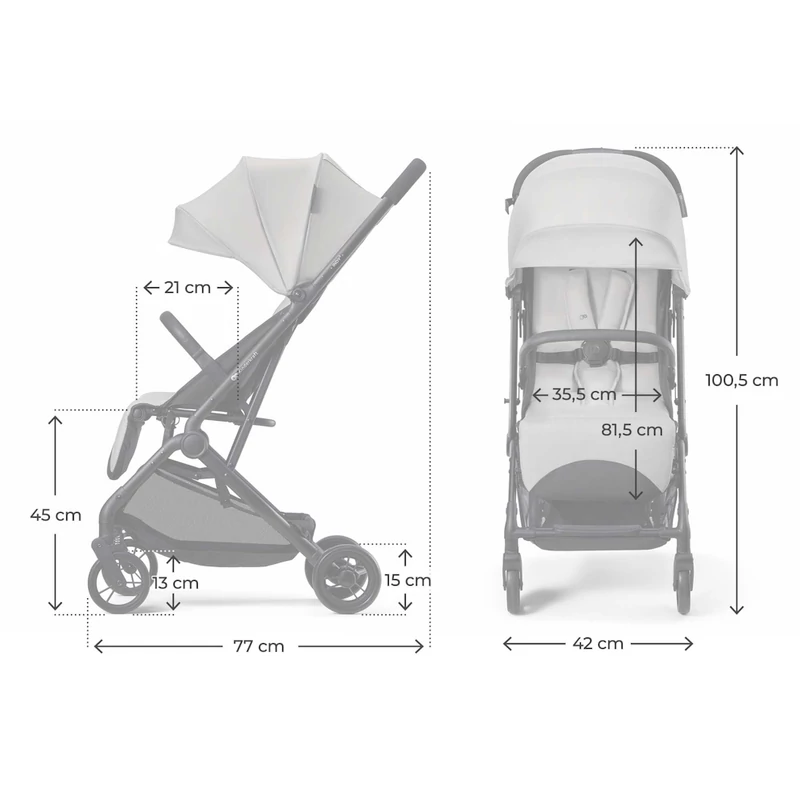 Kinderkraft sportbabakocsi Indy3 Urban szürke