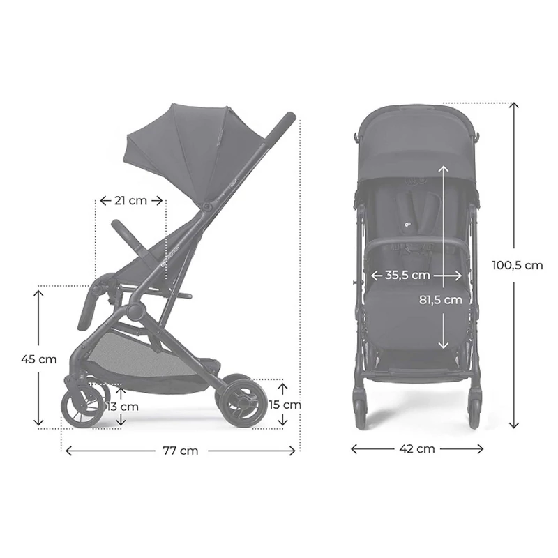 Kinderkraft sportbabakocsi Indy3 Coal black
