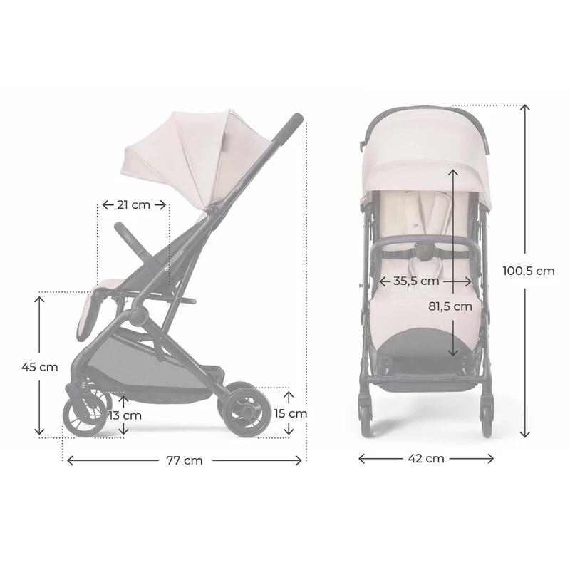 Kinderkraft sportbabakocsi Indy3 Misty bézs