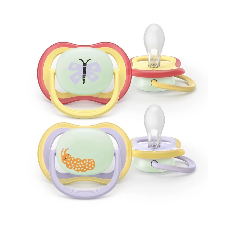Philips AVENT játszócumi Ultra Air éjszakai pillangó 0-6hó lányos 2db