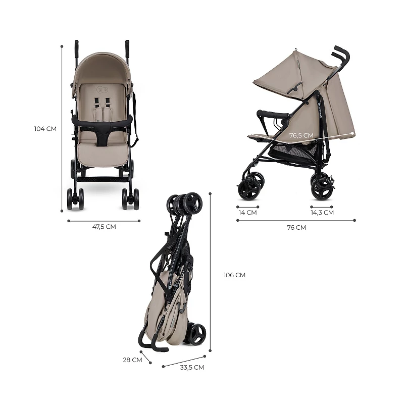 Kinderkraft sportbabakocsi Tik 15 kg-ig Stone Beige