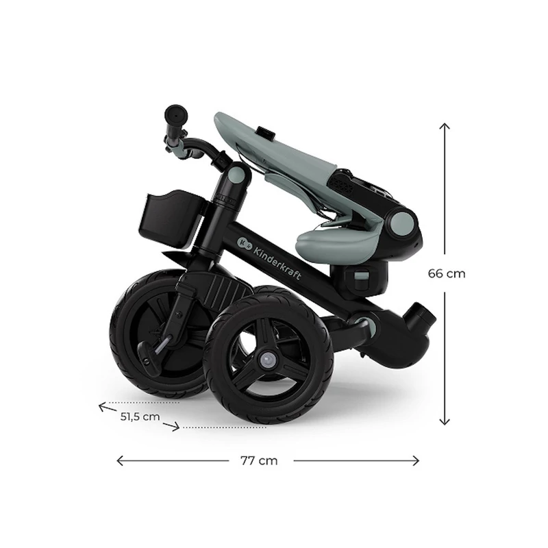 Kinderkraft tricikli 6in1 AVEO 2 PLUS  szürke