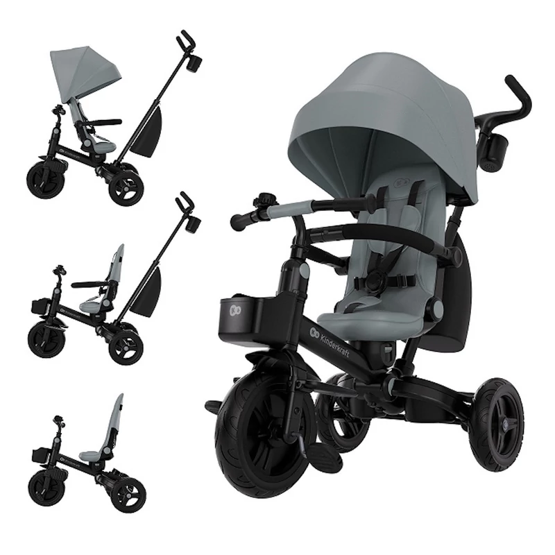 Kinderkraft tricikli 6in1 AVEO 2 PLUS  szürke