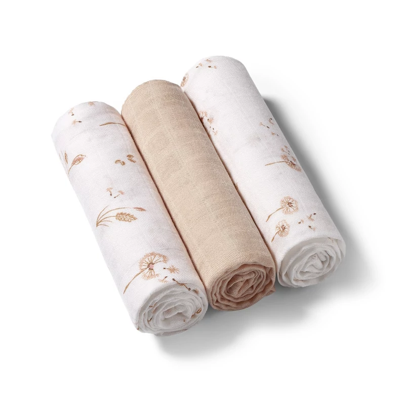 BabyOno textilpelenka színes 3db bambusz bézs 397/13