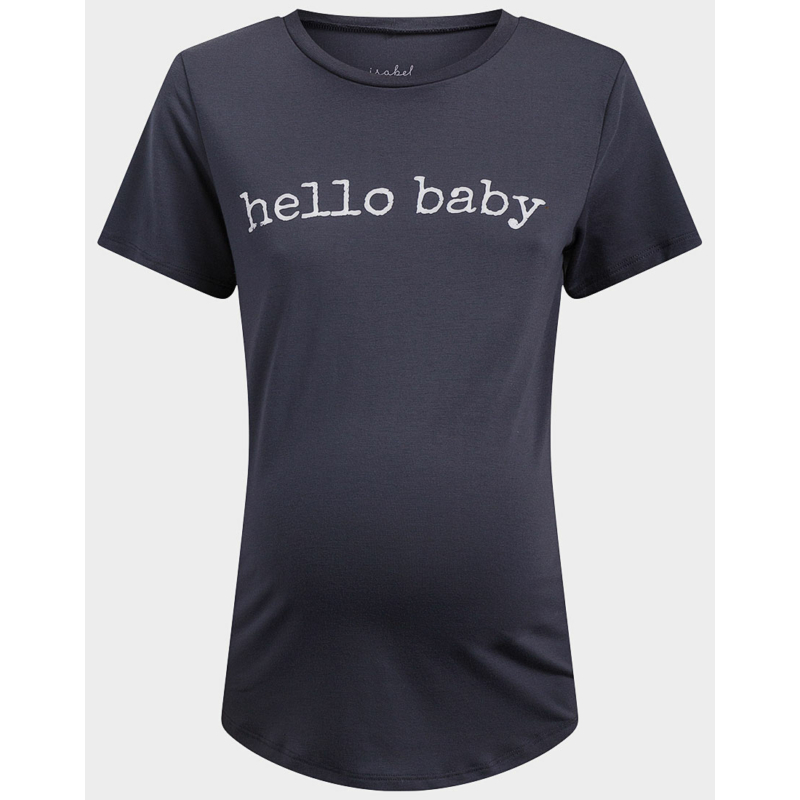 Kismama felső, póló Hello Baby felirattal Isabel l szürke