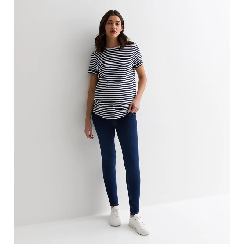 Kismama farmernadrág pocak alatti gumisderekú NewLook Emilee
