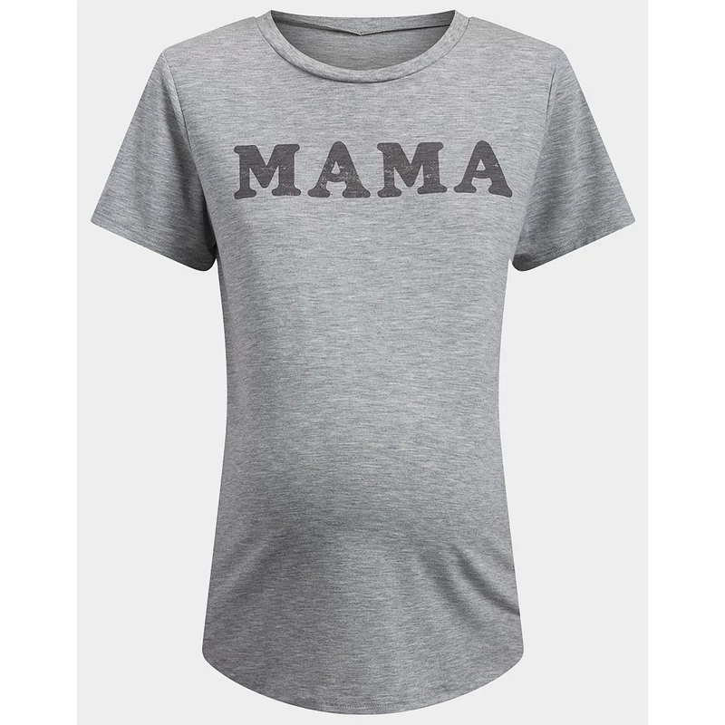 Kismama felső, póló MAMA, ANYA felirattal Isabel l szürke
