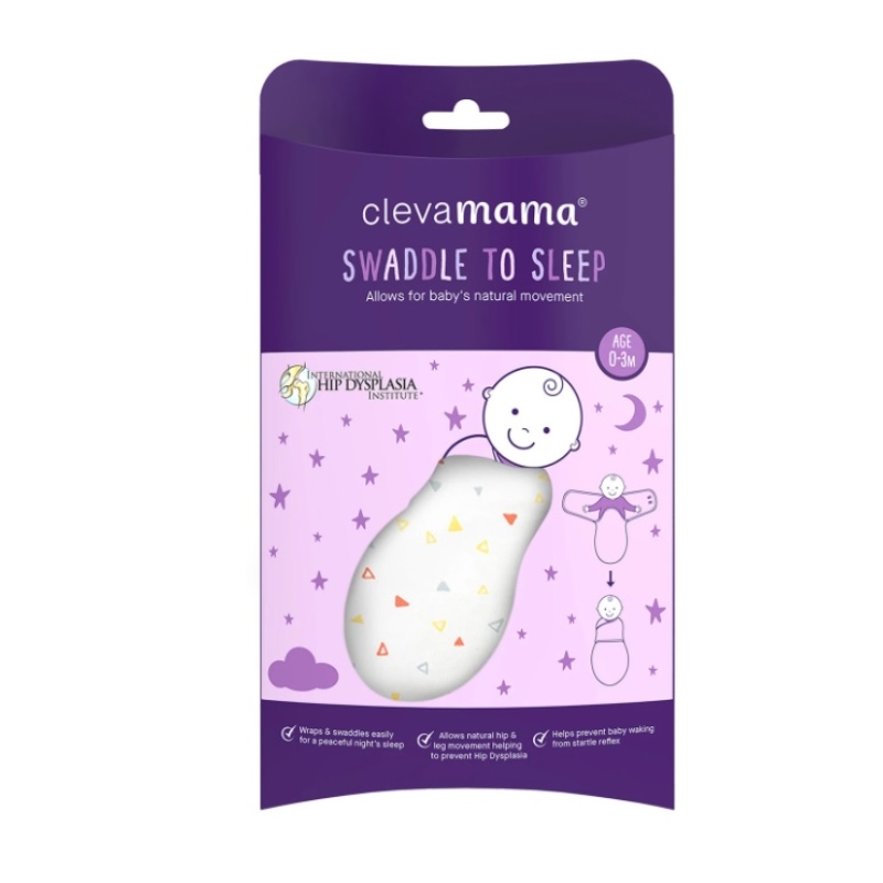 Clevamama pocaklakó pólya 0-3h mintás  szürke