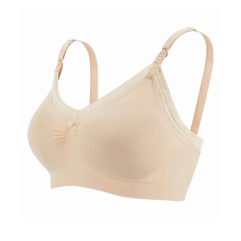 Varrásmentes Kismama és szoptatós melltartó beige CacheCoeur Milk
